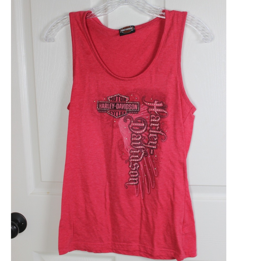 Harley Davidson Womens Red Wing‎ Graphic Tank Top Size L